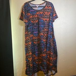 LulaRoe Aztec high low dress
